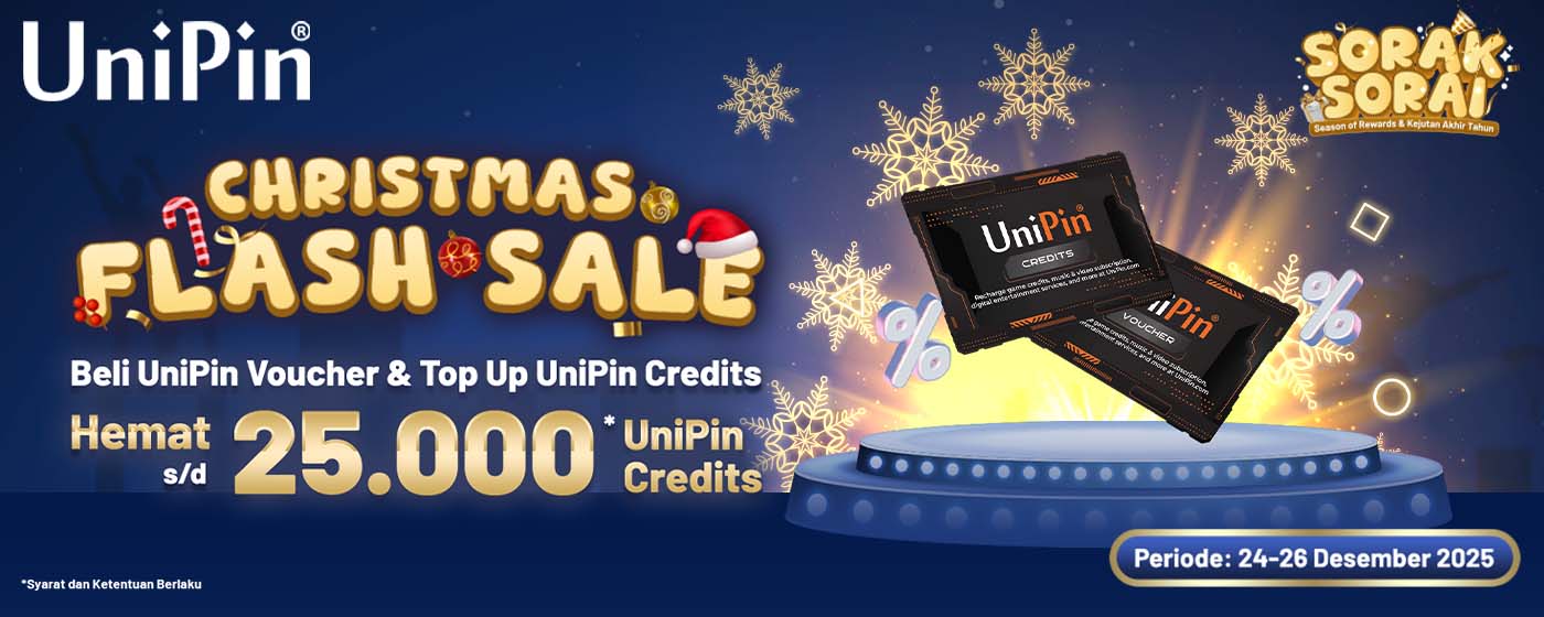Christmas Flash Sale – UniPin Voucher & UniPin Credits hemat hingga 25.000!